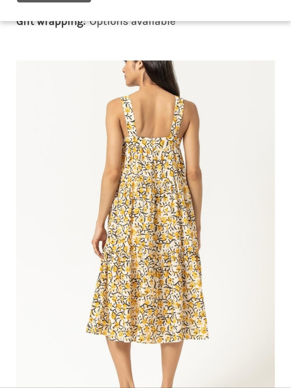 Lilla P Yellow and Black Floral Dress